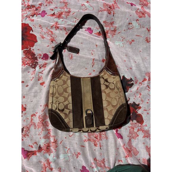 COACH E05Q 8K10 Coach Hobo Signature Purse Handbag - Picture 1 of 4
